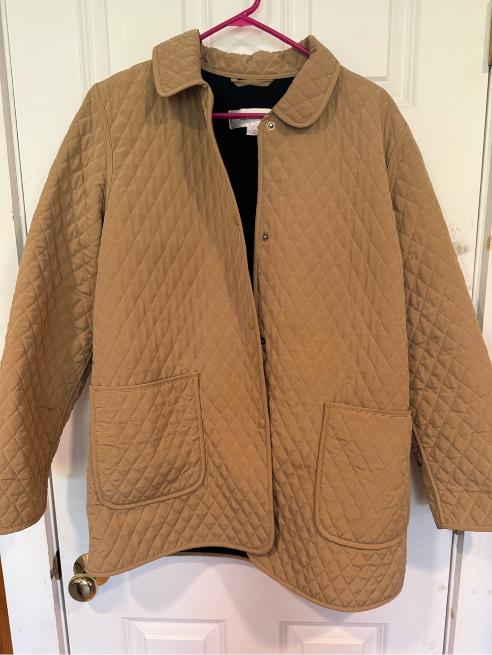 Jones New York Quilted Puffer Coat in Camel